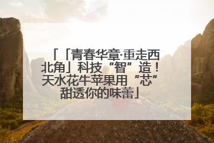 「青春华章·重走西北角」科技“智”造！天水花牛苹果用“芯”甜透你的味蕾