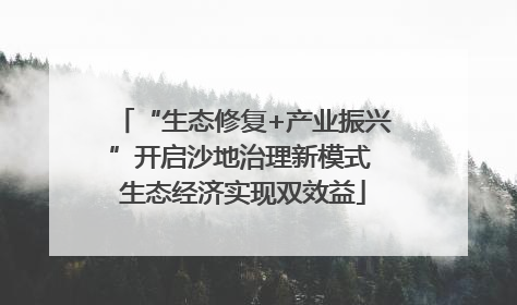 “生态修复+产业振兴”开启沙地治理新模式 生态经济实现双效益