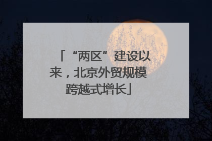 “两区”建设以来，北京外贸规模跨越式增长