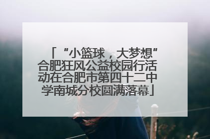 “小篮球，大梦想”合肥狂风公益校园行活动在合肥市第四十二中学南城分校圆满落幕