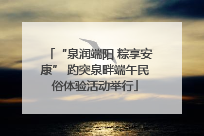 “泉润端阳 粽享安康” 趵突泉畔端午民俗体验活动举行