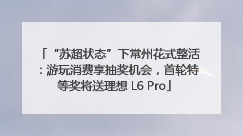 “苏超状态”下常州花式整活：游玩消费享抽奖机会，首轮特等奖将送理想 L6 Pro