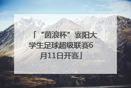“茵浪杯”襄阳大学生足球超级联赛6月11日开赛