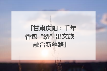 甘肃庆阳：千年香包“绣”出文旅融合新丝路