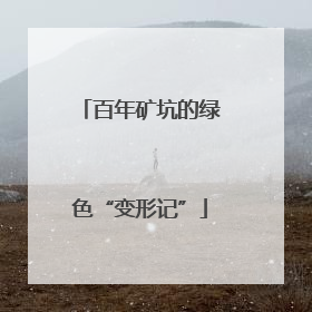 百年矿坑的绿色“变形记”