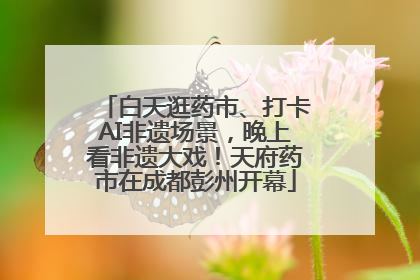白天逛药市、打卡AI非遗场景，晚上看非遗大戏！天府药市在成都彭州开幕