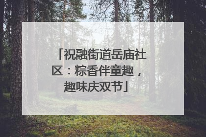 祝融街道岳庙社区：粽香伴童趣，趣味庆双节