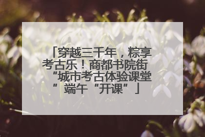 穿越三千年，粽享考古乐！商都书院街“城市考古体验课堂”端午“开课”