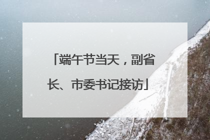 端午节当天，副省长、市委书记接访
