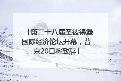 第二十八届圣彼得堡国际经济论坛开幕，普京20日将致辞