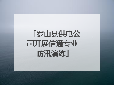 罗山县供电公司开展信通专业防汛演练