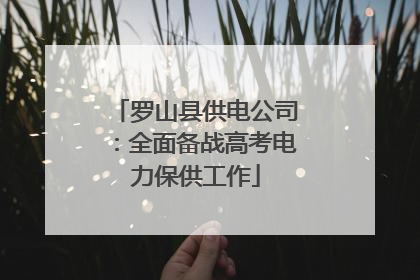 罗山县供电公司：全面备战高考电力保供工作