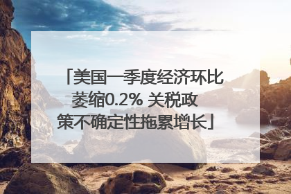 美国一季度经济环比萎缩0.2% 关税政策不确定性拖累增长