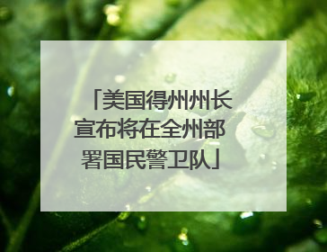 美国得州州长宣布将在全州部署国民警卫队