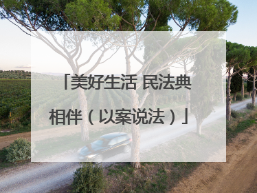 美好生活 民法典相伴（以案说法）
