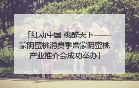 红动中国 桃醉天下——蒙阴蜜桃消费季暨蒙阴蜜桃产业推介会成功举办