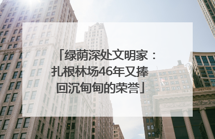 绿荫深处文明家：扎根林场46年又捧回沉甸甸的荣誉