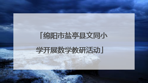 绵阳市盐亭县文同小学开展数学教研活动