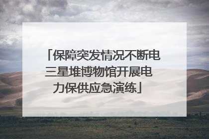 保障突发情况不断电 三星堆博物馆开展电力保供应急演练