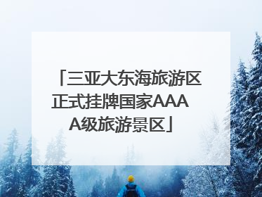 三亚大东海旅游区正式挂牌国家AAAA级旅游景区