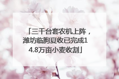三千台套农机上阵，潍坊临朐夏收已完成14.8万亩小麦收割