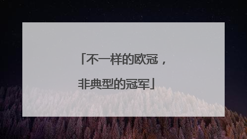不一样的欧冠，非典型的冠军