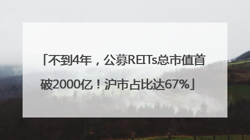不到4年，公募REITs总市值首破2000亿！沪市占比达67%