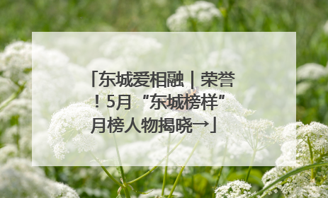 东城爱相融｜荣誉！5月“东城榜样”月榜人物揭晓→