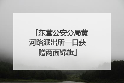 东营公安分局黄河路派出所一日获赠两面锦旗