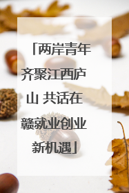 两岸青年齐聚江西庐山 共话在赣就业创业新机遇