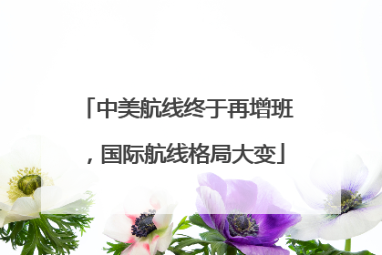 中美航线终于再增班，国际航线格局大变