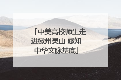 中美高校师生走进徽州灵山 感知中华文脉基底