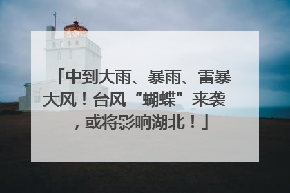 中到大雨、暴雨、雷暴大风！台风“蝴蝶”来袭，或将影响湖北！