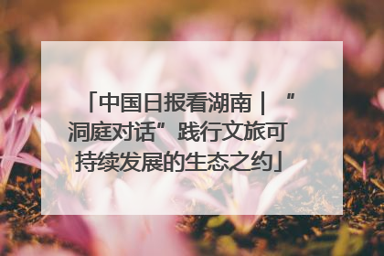 中国日报看湖南｜“洞庭对话”践行文旅可持续发展的生态之约