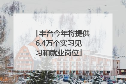 丰台今年将提供6.4万个实习见习和就业岗位