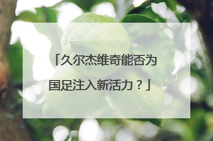 久尔杰维奇能否为国足注入新活力？