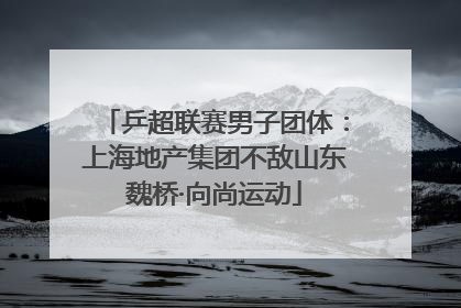 乒超联赛男子团体：上海地产集团不敌山东魏桥·向尚运动