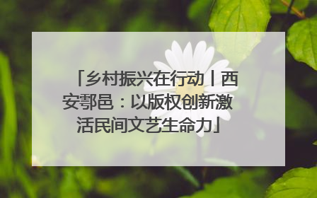 乡村振兴在行动丨西安鄠邑：以版权创新激活民间文艺生命力