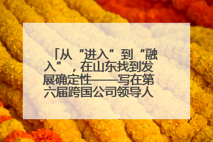 从“进入”到“融入”，在山东找到发展确定性——写在第六届跨国公司领导人青岛峰会开幕之际