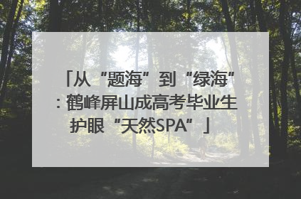 从“题海”到“绿海”：鹤峰屏山成高考毕业生护眼“天然SPA”