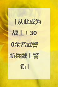 从此成为战士！300余名武警新兵戴上警衔