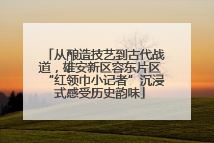 从酿造技艺到古代战道，雄安新区容东片区“红领巾小记者”沉浸式感受历史韵味