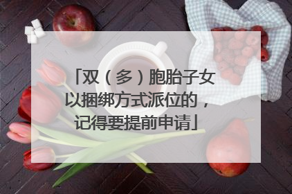 双（多）胞胎子女以捆绑方式派位的，记得要提前申请