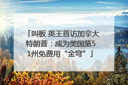 叫板 英王首访加拿大 特朗普：成为美国第51州免费用“金穹”