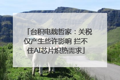台积电魏哲家：关税仅产生些许影响 拦不住AI芯片炽热需求