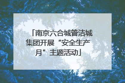 南京六合城管洁城集团开展“安全生产月”主题活动
