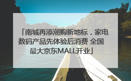 南城再添潮购新地标，家电数码产品先体验后消费 全国最大京东MALL开业