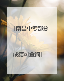 南昌中考部分成绩可查询