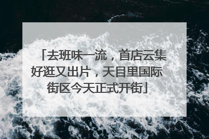 去班味一流，首店云集好逛又出片，天目里国际街区今天正式开街
