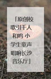原创校歌引千人和鸣 小学生童声唱响长沙音乐厅